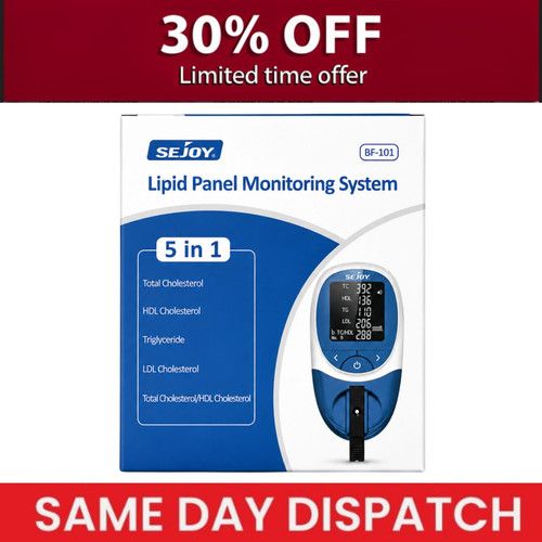 Cholesterol Test Kit Home 5-in-1 Blood Lipid Monitor HDL LDL Triglycerides Meter