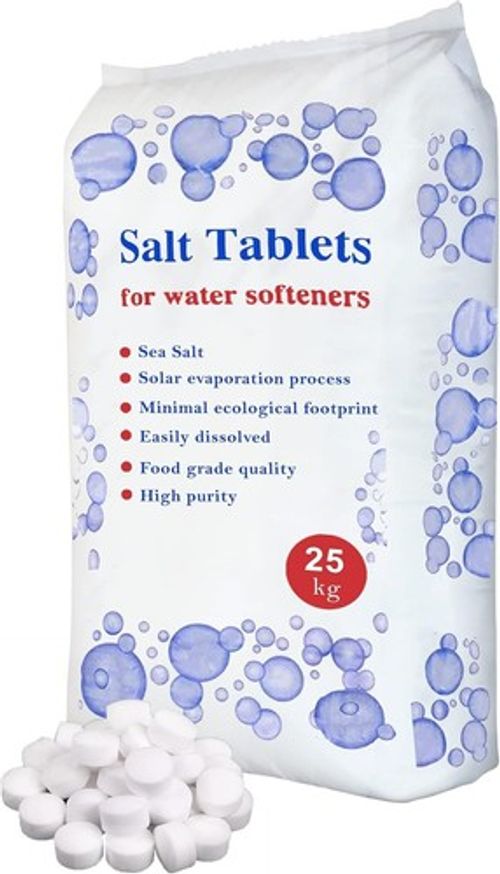 25KG Water Softener Salt Tablets Food Grade 100% British Salt High Purity