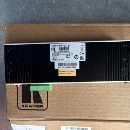 Kramer SWT3-21-H 2x1 HDMI Switcher 4K UHD Tabletop, Rack Mount Compatible — image 3