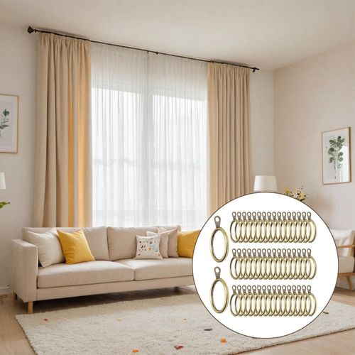 38mm Antique Brass Curtain Rings - 50 Pcs, Easy Installation and Elegant Style — image 4