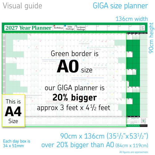 2027 Wall Calendar Year Planner Chart 14 Months Calender ✔WIDEST RANGE ON EBAY — image 7