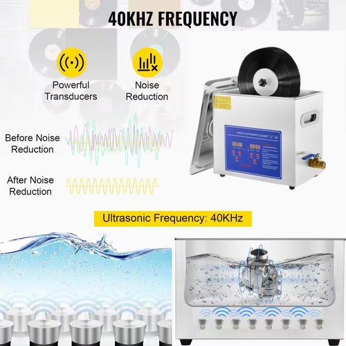 110V/220V 180W Ultrasonic Vinyl Record Cleaner Deep Washing Machine Album Disc — image 4