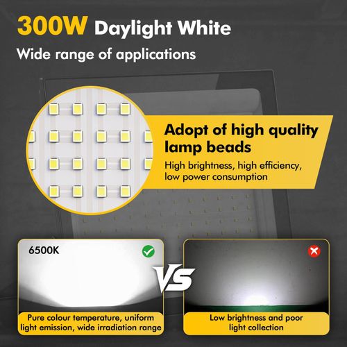LED 300W Work Light With Tripod Stand 2Lights Foldable Flood Site Light Workshop — image 5