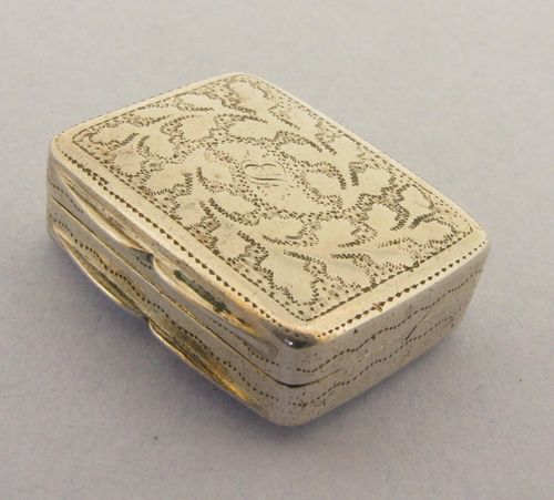 Georgian Solid Sterling Silver Vinaigrette Birmingham 1825 — image 7