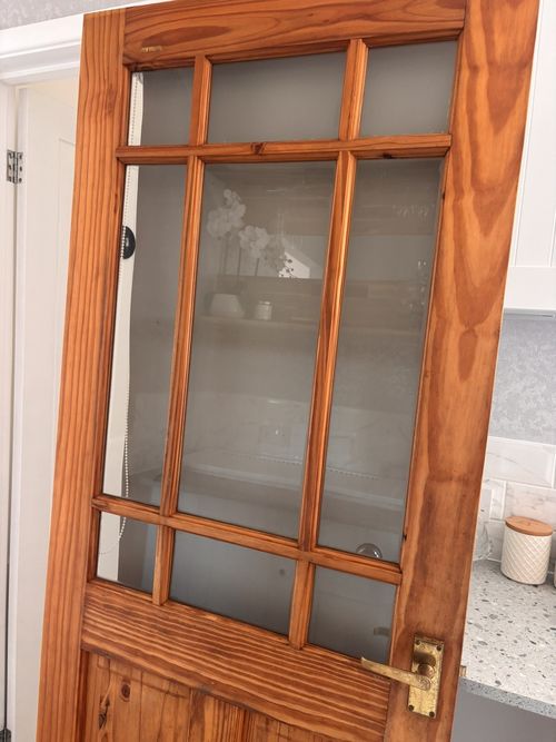 Solid Pine Glass Panel 1980S Internal Door Unpainted ￼ — image 9