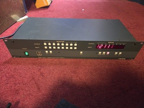 Kramer VS-848 8x8 Video & Balanced Audio Matrix Switcher Rackmount – Powers On