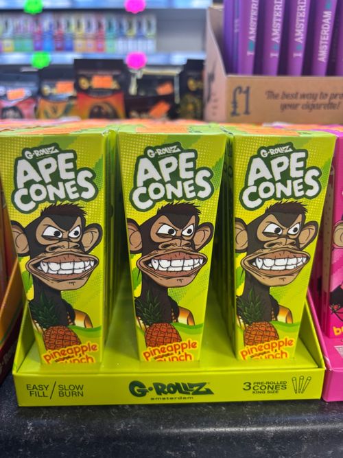 G rollz - 3 king size pre-rolled cones - squeeze filter tips - Ape Cones — image 4