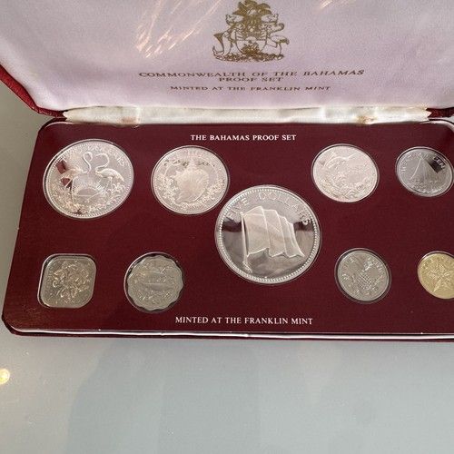 1976 Commonwealth Of The Bahamas  Silver Proof Coin Set Franklin Mint Silver
