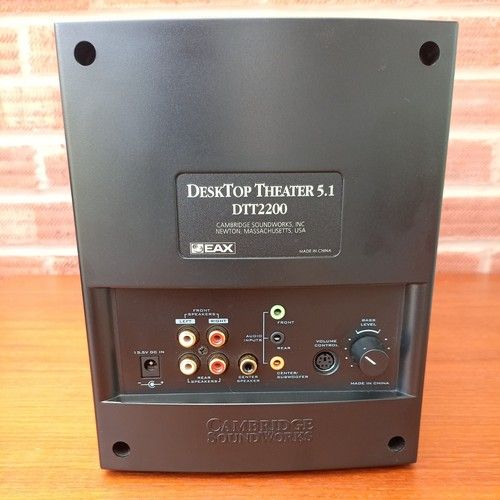 Cambridge SoundWorks Desktop Theater 5.1 DTT2200 Wired 3.5mm Speakers Sub Black