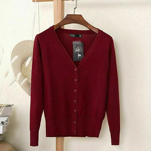 Ladies Womens Cardigan Long Sleeve Knitted Top Outwear Cardigans Plus Size 8-24 — image 1