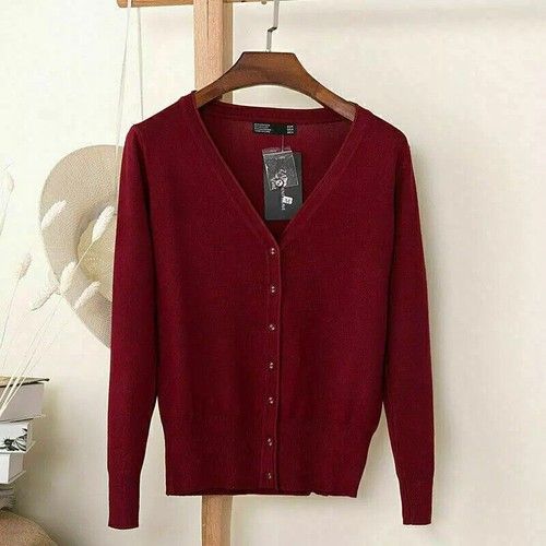 Ladies Womens Cardigan Long Sleeve Knitted Top Outwear Cardigans Plus Size 8-24
