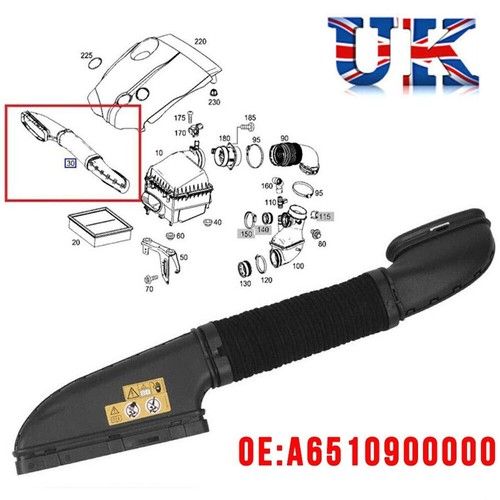 Air Intake Hose For Mercedes Benz MB CLA A Class 200 CDI W117 W176 A6510900000