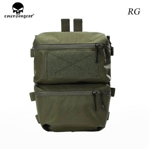 Emerson Tactical Zip-on Back Panel Pouch Banger Plate Carrier Bag For V5 Vest