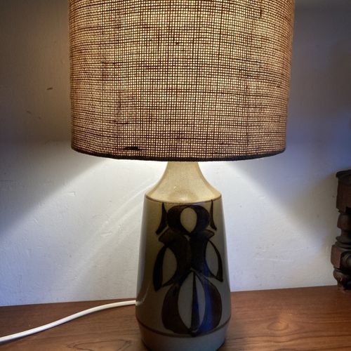 1970s Mid century Lamp Base Honiton Devon Pottery Abstract Pattern — image 7
