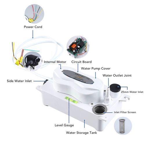 Air Conditioning Drain Pump HVAC Condensate Removal Water Pump With 600ml — image 6