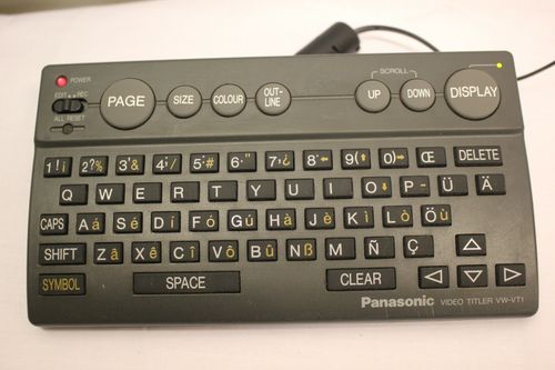 PANASONIC VW-VT1E VIDEO TITLER CHARACTER GENERATOR KEYBOARD  — image 1