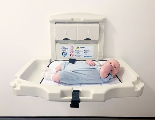 WALL MOUNTED BABY CHANGING TABLE UNIT CHANGER NAPPY STATION COMMERCIAL — image 4