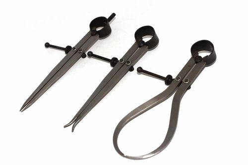 Silverline 3pc Engineers Calliper Set Precision Steel Adjustable Measuring Tools — image 2