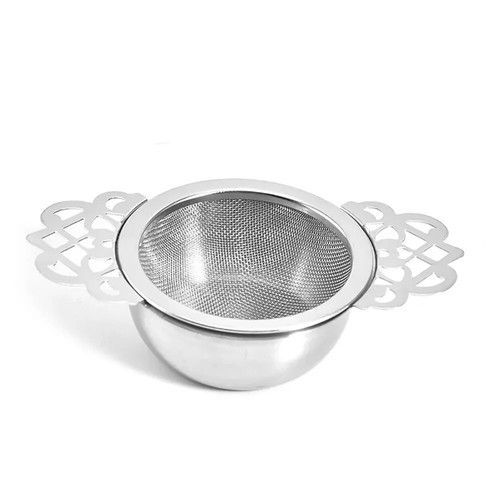 Tea Strainers with Drip Bowl 2.5 Inch Stainless Steel Fine Mesh Tea Infuser AS