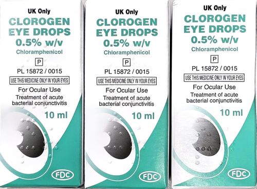 Chloramphenicol Eye Drops 0.5% 10ml For Bacterial Conjunctivitis x 3 Pack — image 2