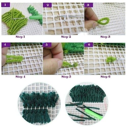 Dolphin Mat Latch Hook Rug Making Kit Beginner Embroidery Carpet Kits Decor Gift — image 2