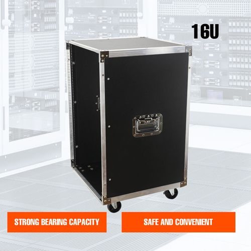 16U Server Cabinet Open-Frame Network Cabinet Rack With 4 Wheels 200kg Load — image 7