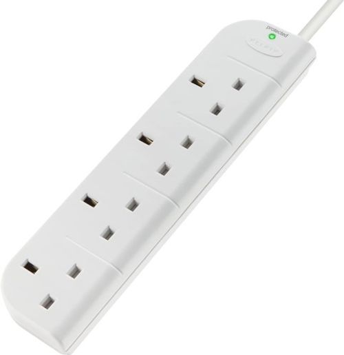 Belkin E-Series 4 Plug SurgeStrip Surge Protected Extension Lead - 1 m White