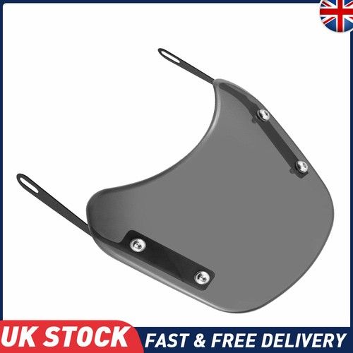 Universal Motorcycle Windshield Smoke Windscreen Flyscreen with Mount Bracket UK
