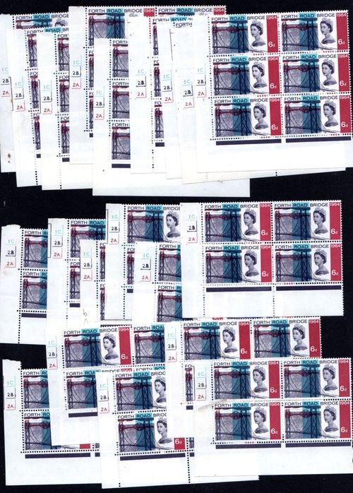 SG 660 FLAW FRB FORTH ROAD BRIDGE 20 CYLINDER BLOCKS WITH LISTED FLAW MNH — image 1
