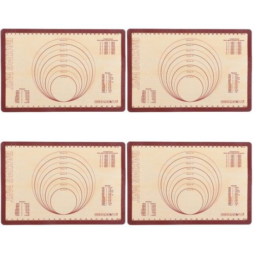 Silicone Baking Mats Reusable Nonstick Baking Pads 4Pcs Set — image 1