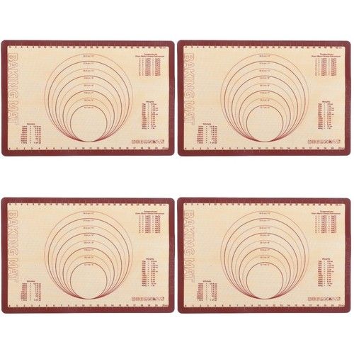 Silicone Baking Mats Reusable Nonstick Baking Pads 4Pcs Set