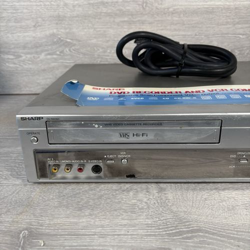 Sharp DV-RW260H VHS Player DVD Recorder VCR Combo Combi with No Remote Silver — image 2