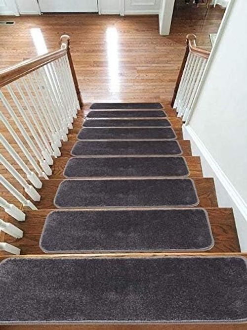 Stair Treads Carpet Pad Mat Rug Non Slip Skid Cleaning Machine Washable, 22x67cm