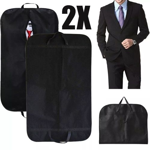 2 Travel Garment Carrier Bag Suit Coat Clothes Dress Cover Protector Storage Bag — image 2