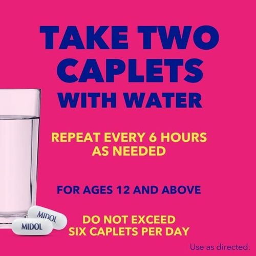 Midol Complete Menstrual Pain Relief Caplets with Acetaminophen for Period — image 6