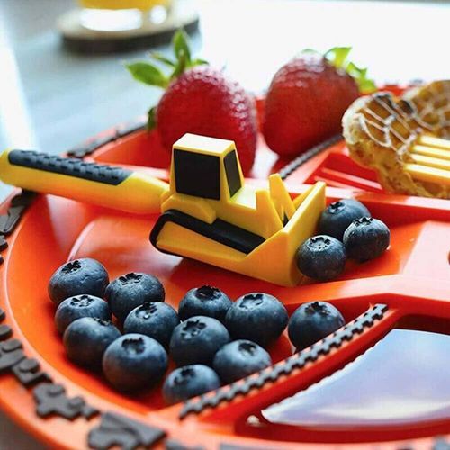 Constructive Eating Plate and Utensils Set Construction Toddler Dinnerware 2026& — image 8