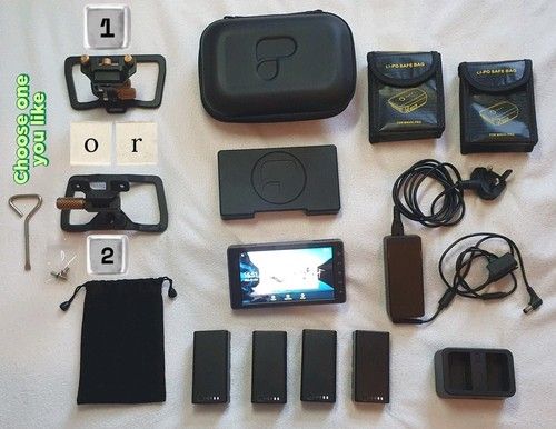 DJI CrystalSky CS550 5.5 1000-Nit Drone Monitor 5x WB37 Batteries Mavic Mount