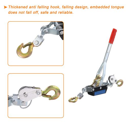 Come Along Winch,2 Ton Winch,Hand Cable Puller 1m/3.28FT Hand Power Cable Puller — image 3