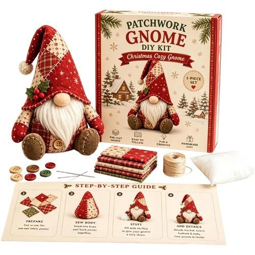 DIY Patchwork Gnome Kit – Create Your Own Adorable Gnom
