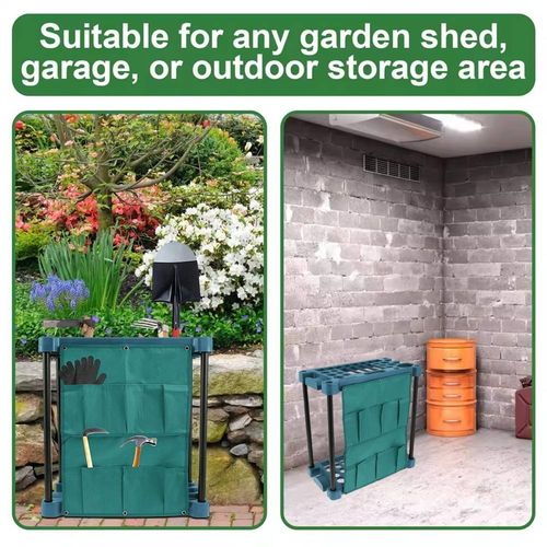 Heavy Duty Garden Tool Organizer Rack Storage Holder Rake Garage Equipments UK — image 4