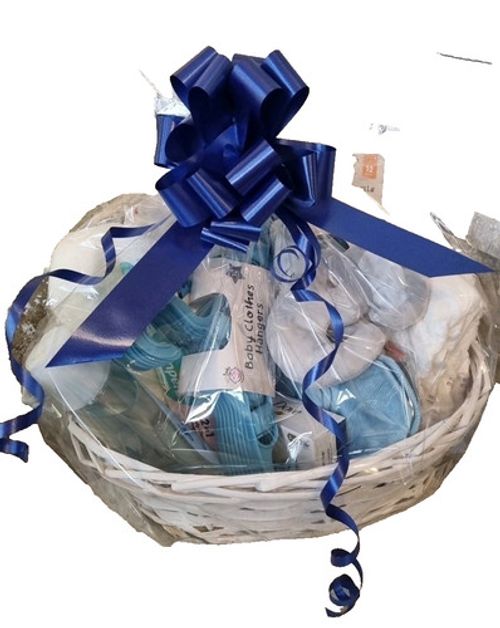 baby shower hamper luxury blue baby boy basket newborn mum to be boxed gift set