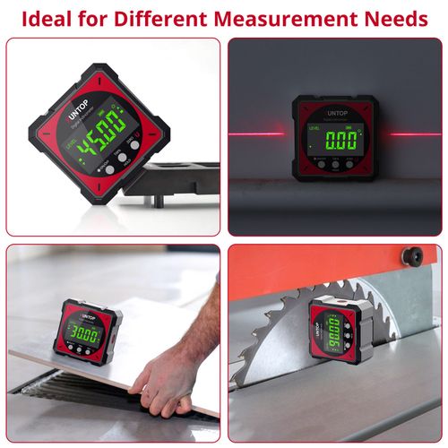 USB Digital Angle Finder Level Box 4-Side Magnetic Laser Protractor Gauge — image 2