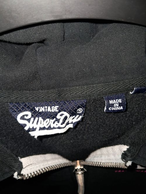 Superdry Vintage Black Fleece Full Zip Hooded Hoodie Women's M G20200NT — image 2
