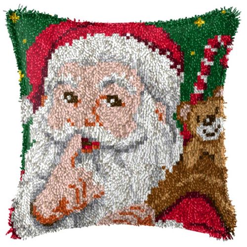 DIY Latch Hooking Rug Kit Christmas Embroidery Latch Hook Cushion Pillow Cover Y — image 1