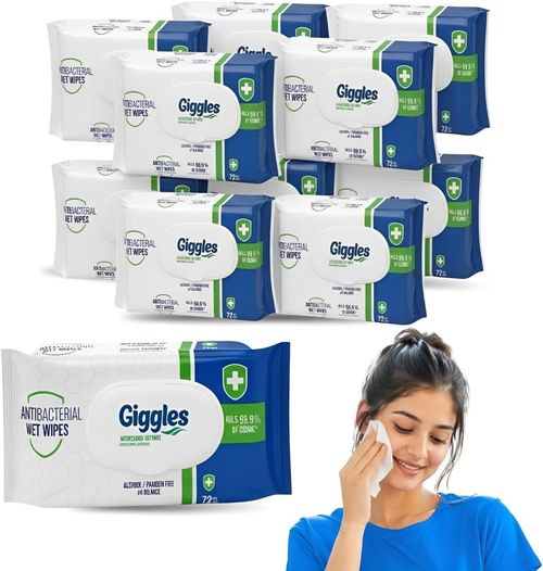 Giggles Antibacterial Cleaning Wipes Fresh Multipurpose Kills 99.99% Germs — image 1
