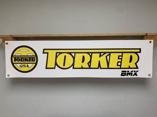 Torker BMX Bike Banner Bicycle Garage Workshop Wall Display Sign