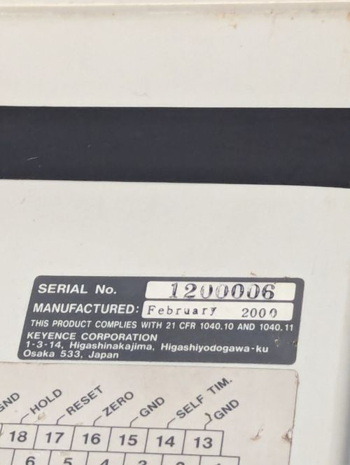 Keyence VG-301 CCD Laser Micrometer Amplifier Unit, 24VDC, with key - Free Ship — image 3