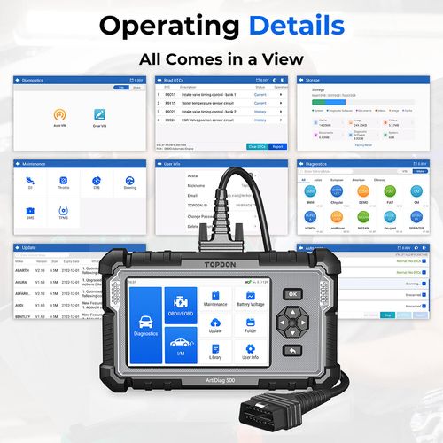 2026 TOPDON ArtiDiag500 OBD2 Scanner ABS SRS Car Diagnostic Tool Code Reader UK — image 18