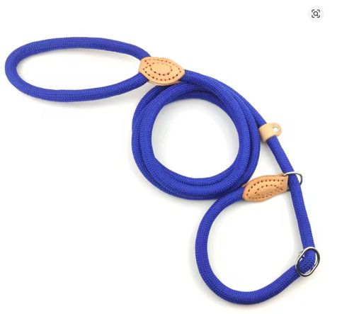 Dog Leash Slip Rope Lead Leash Heavy Duty Braided Rope Adjustable Loop Collar Tr