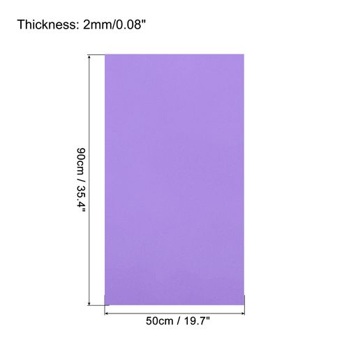 5Pcs EVA Foam Sheets Light Purple 35.4x19.7 inch 2mm Thick Crafts Foam Sheets — image 2